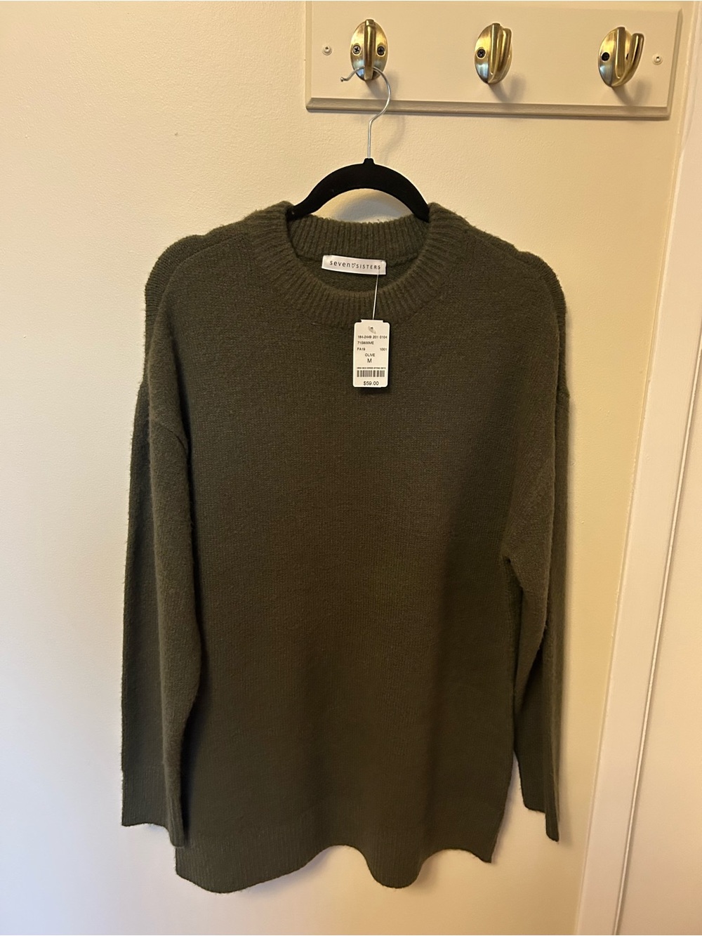 Seven Sister Olive Crewneck Sweater - Women's